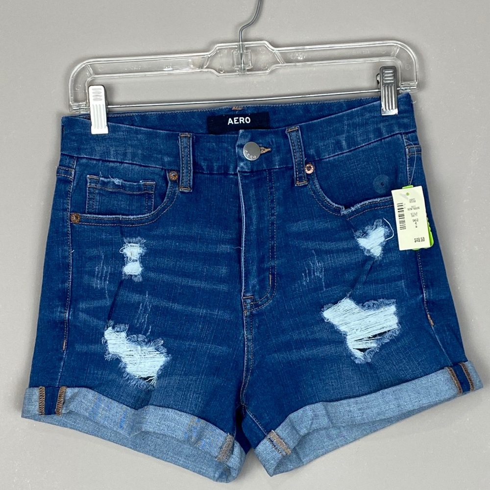 Aeropostale high rise denim/jean shorts size 6